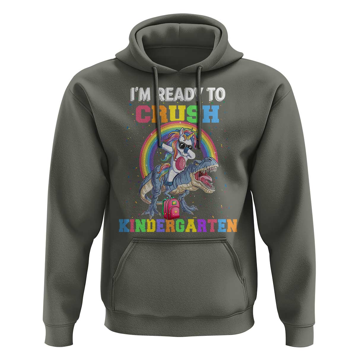 I'm Ready To Crush Kindergarden Hoodie Funny Monster Truck Dinosaur Unicorn - Wonder Print Shop