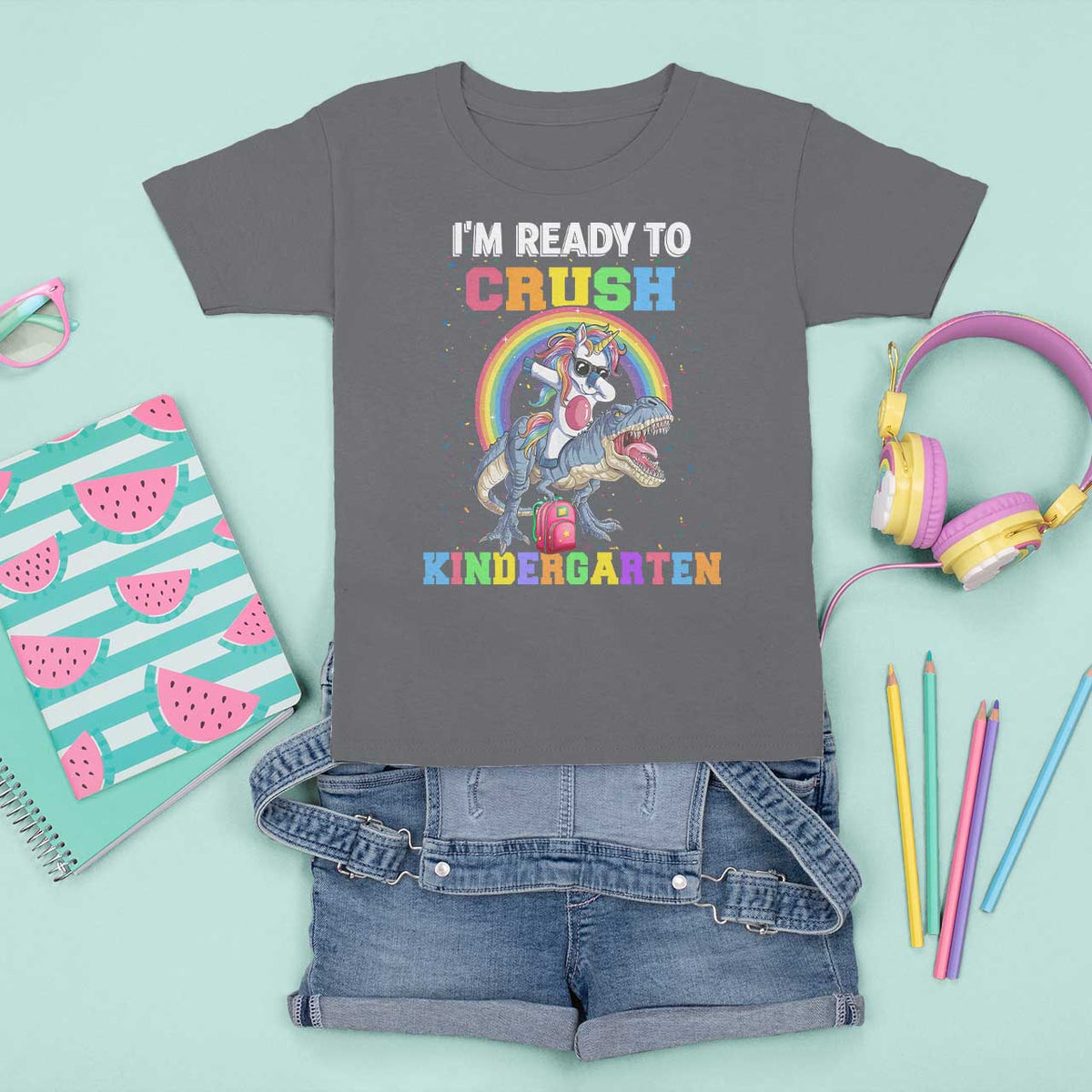 I'm Ready To Crush Kindergarden T Shirt For Kid Funny Monster Truck Dinosaur Unicorn - Wonder Print Shop