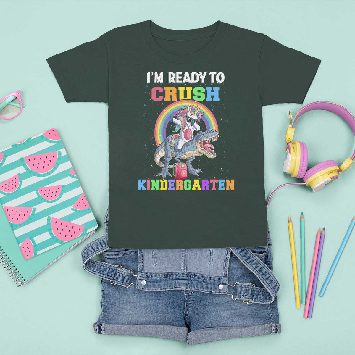 I'm Ready To Crush Kindergarden T Shirt For Kid Funny Monster Truck Dinosaur Unicorn - Wonder Print Shop