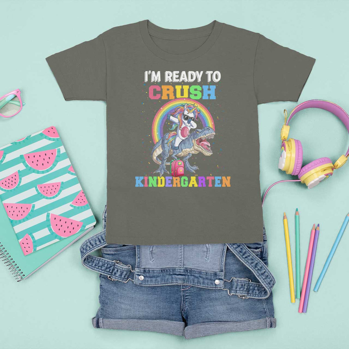 I'm Ready To Crush Kindergarden T Shirt For Kid Funny Monster Truck Dinosaur Unicorn - Wonder Print Shop