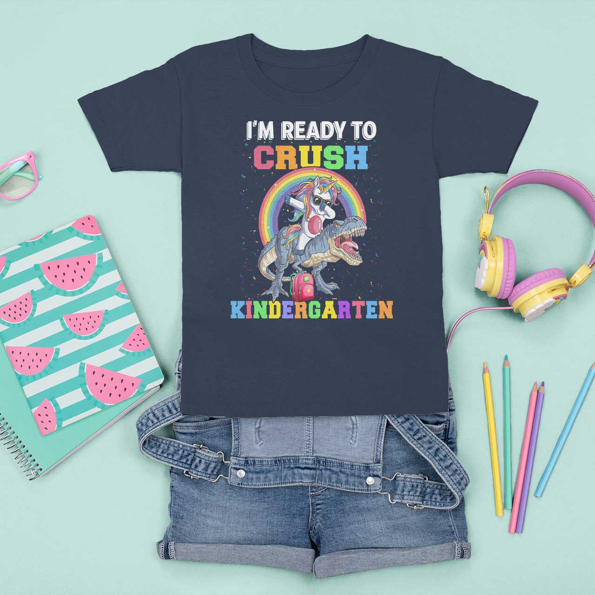 I'm Ready To Crush Kindergarden T Shirt For Kid Funny Monster Truck Dinosaur Unicorn - Wonder Print Shop