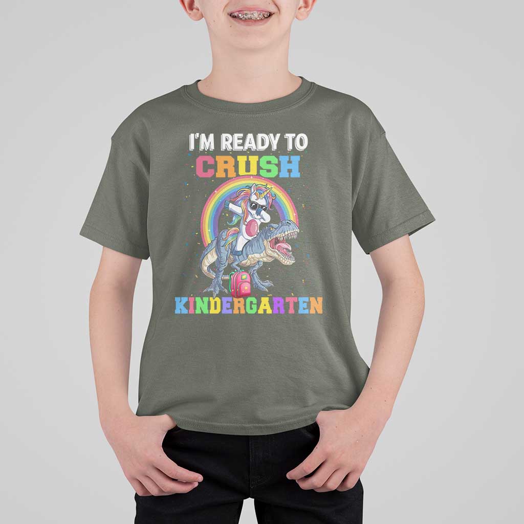 I'm Ready To Crush Kindergarden T Shirt For Kid Funny Monster Truck Dinosaur Unicorn - Wonder Print Shop