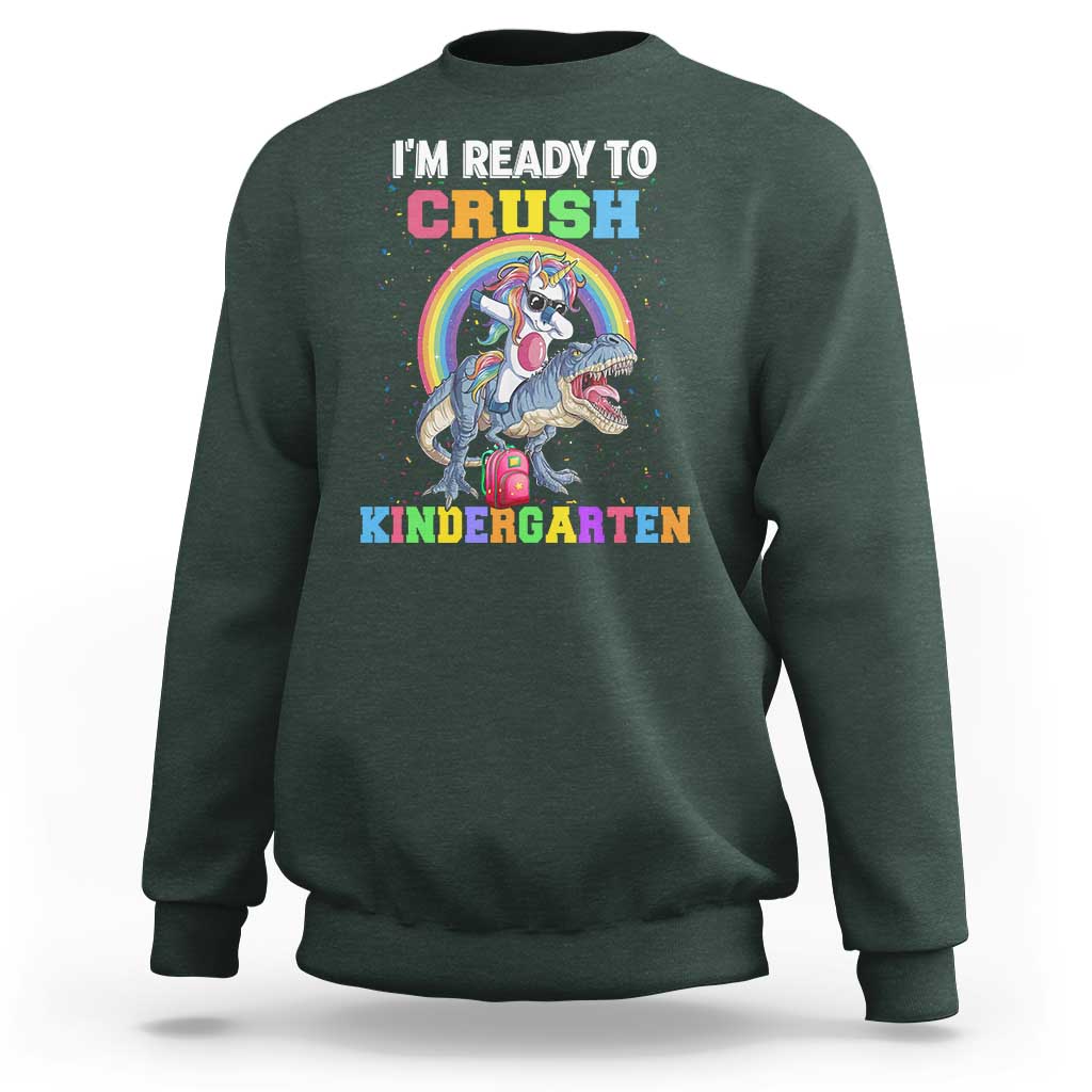 I'm Ready To Crush Kindergarden Sweatshirt Funny Monster Truck Dinosaur Unicorn - Wonder Print Shop