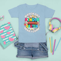 Watch Out Kindergarten T Shirt For Kid Here I Come 1st Day Of School - Wonder Print Shop