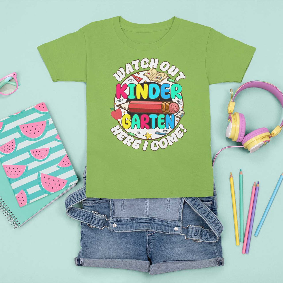 Watch Out Kindergarten T Shirt For Kid Here I Come 1st Day Of School - Wonder Print Shop