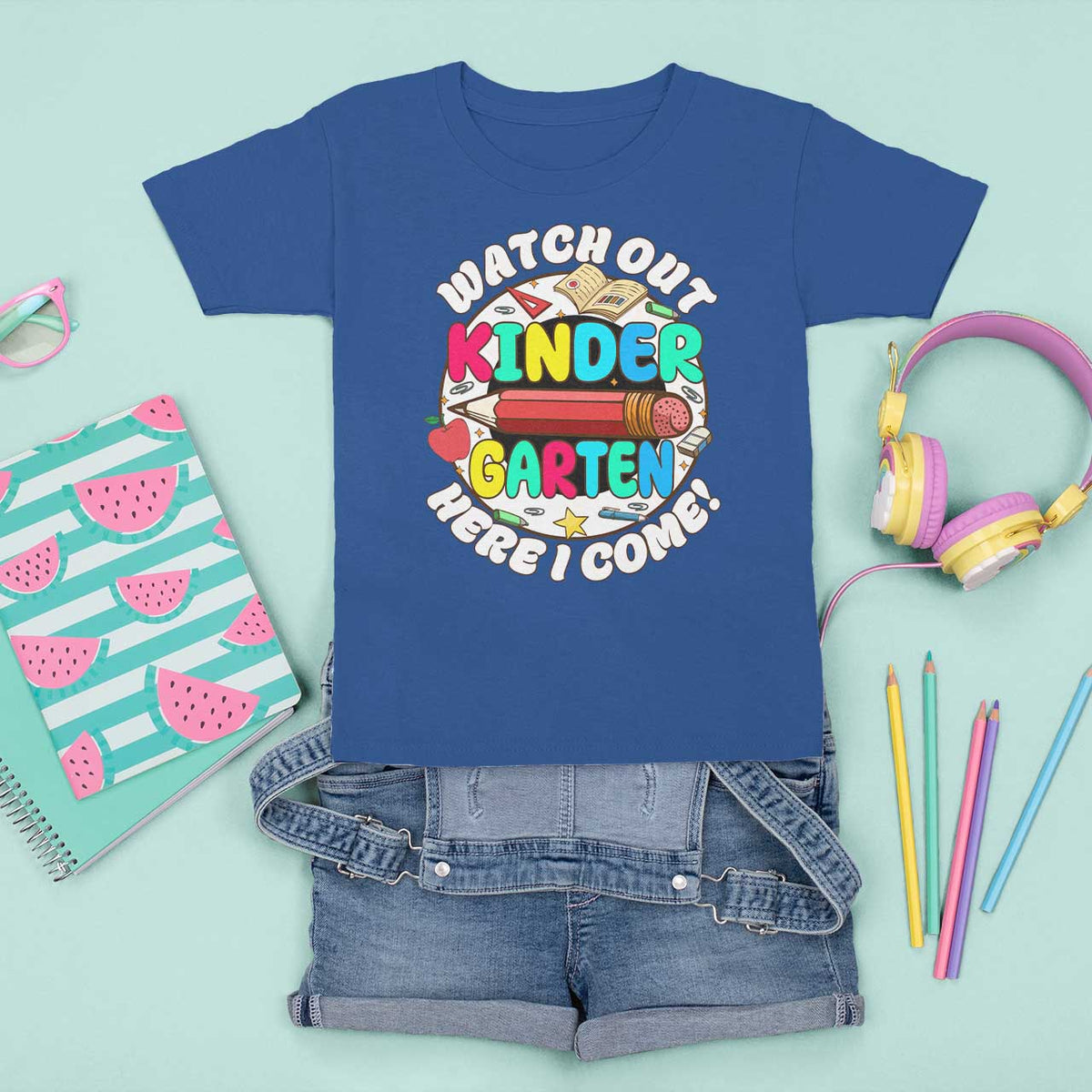 Watch Out Kindergarten T Shirt For Kid Here I Come 1st Day Of School - Wonder Print Shop