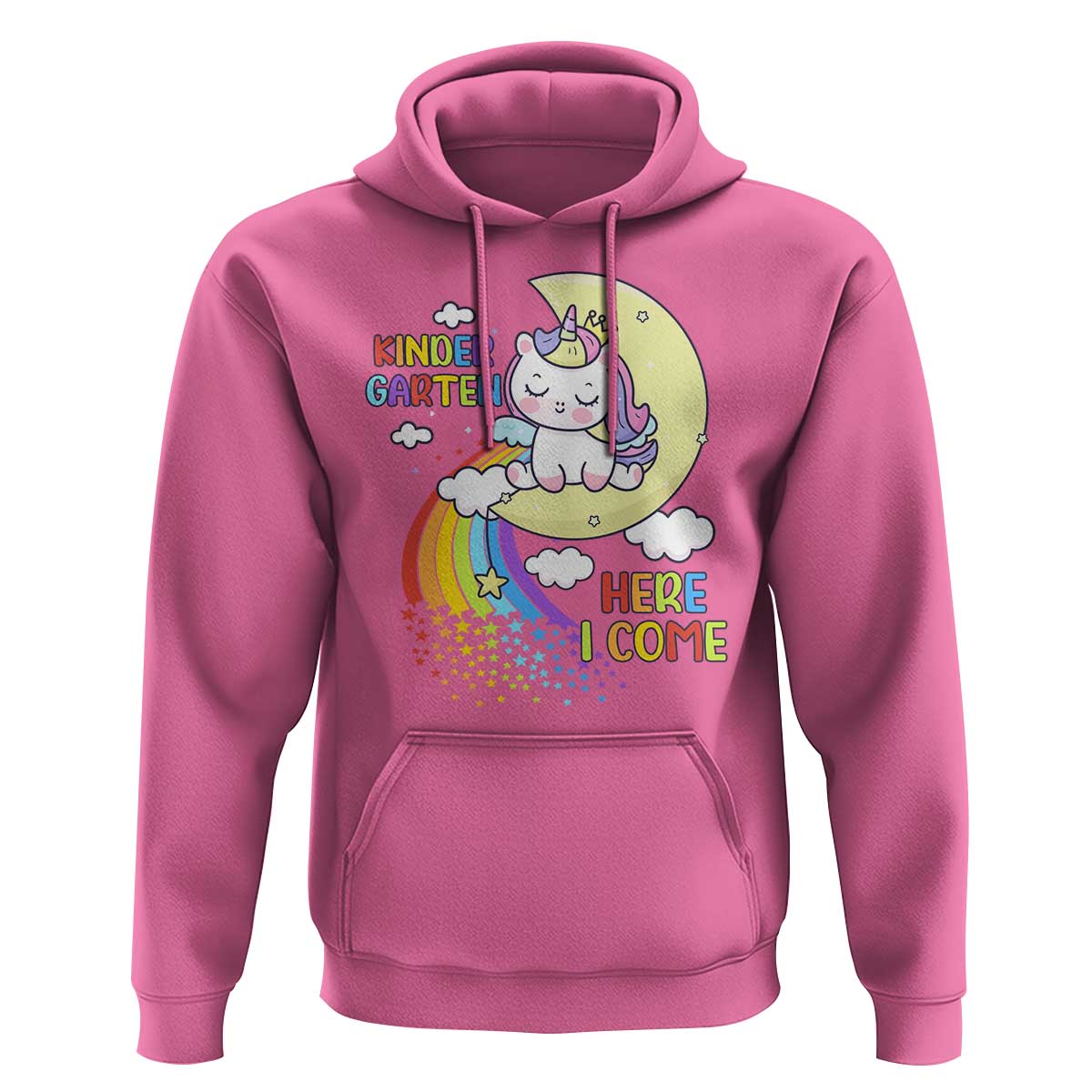Kindergarten Here I come Hoodie Cute Unicorn Back To School - Wonder Print Shop