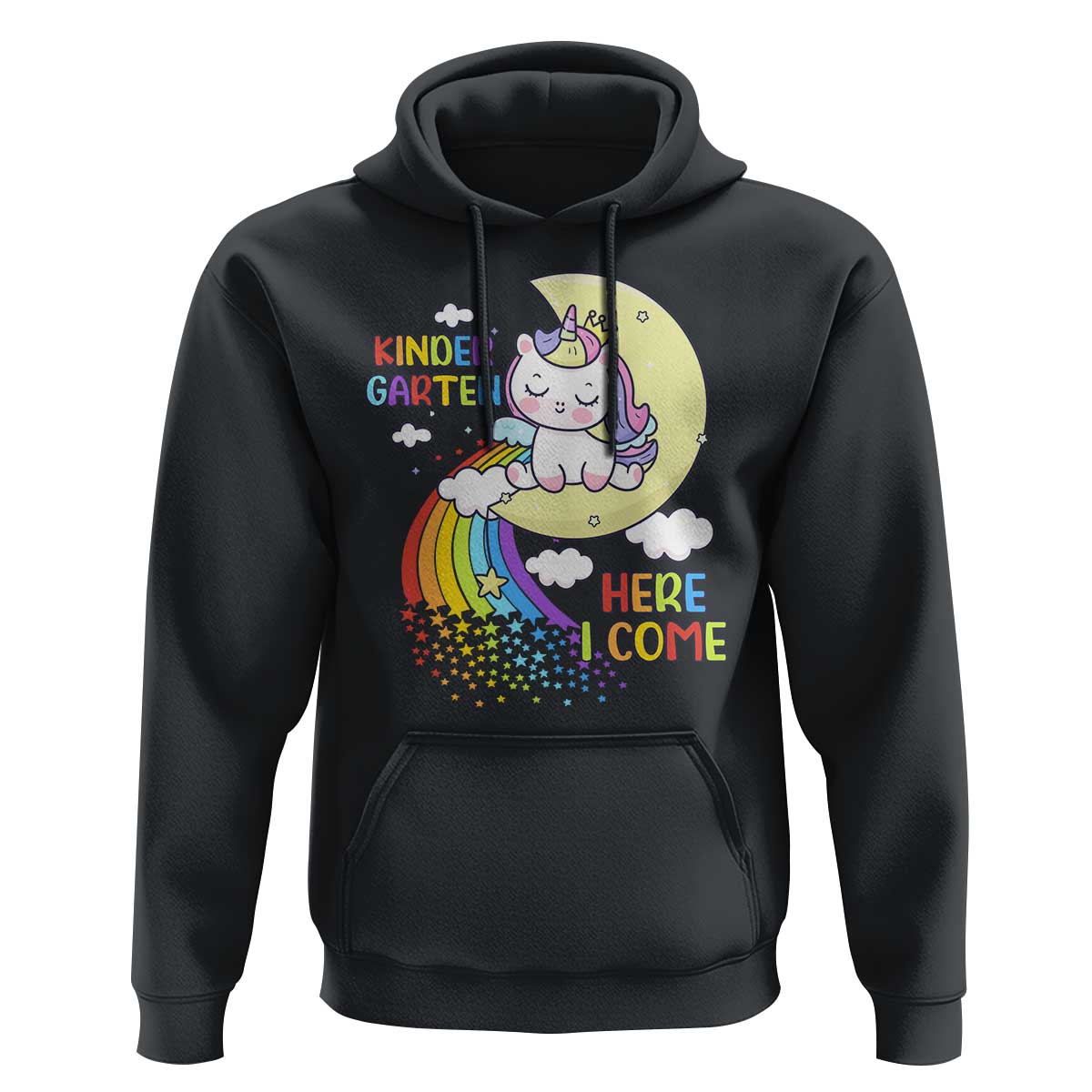 Kindergarten Here I come Hoodie Cute Unicorn Back To School - Wonder Print Shop
