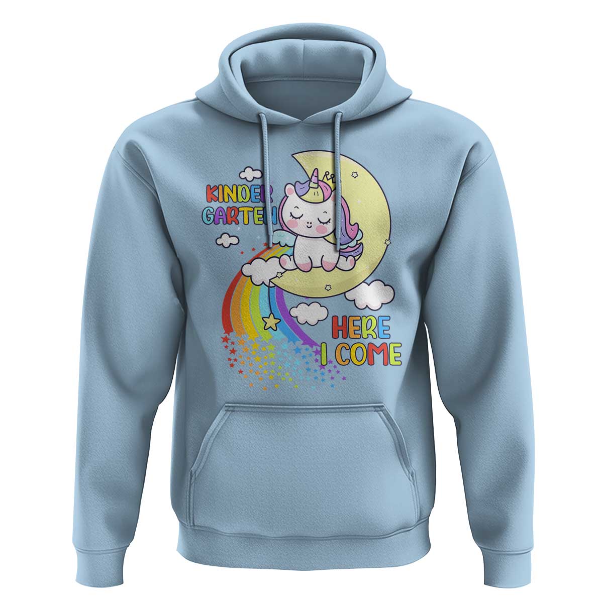 Kindergarten Here I come Hoodie Cute Unicorn Back To School - Wonder Print Shop