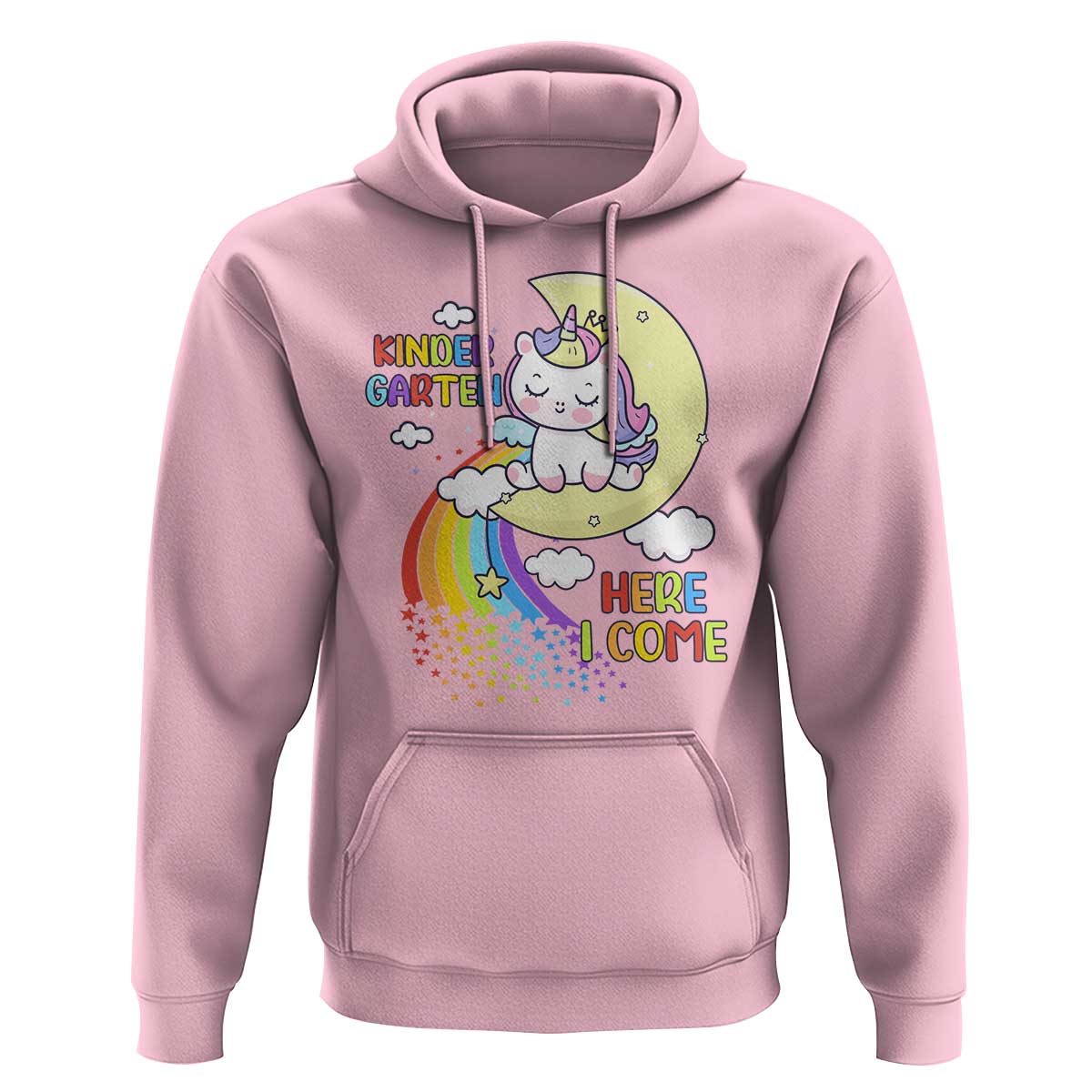 Kindergarten Here I come Hoodie Cute Unicorn Back To School - Wonder Print Shop