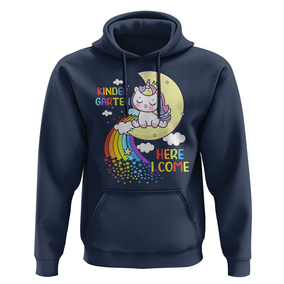 Kindergarten Here I come Hoodie Cute Unicorn Back To School - Wonder Print Shop