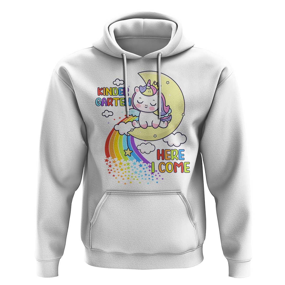 Kindergarten Here I come Hoodie Cute Unicorn Back To School - Wonder Print Shop