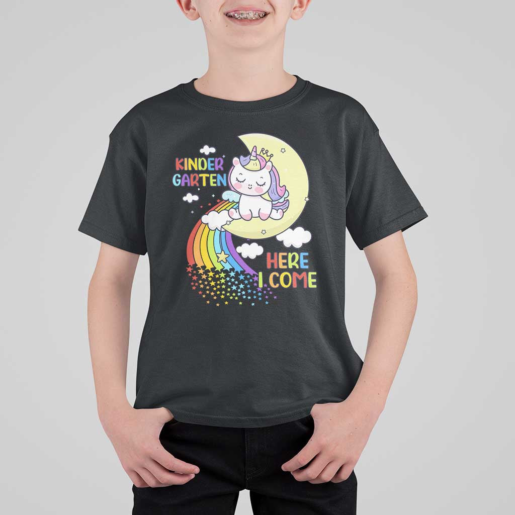 Kindergarten Here I come T Shirt For Kid Cute Unicorn Back To School - Wonder Print Shop