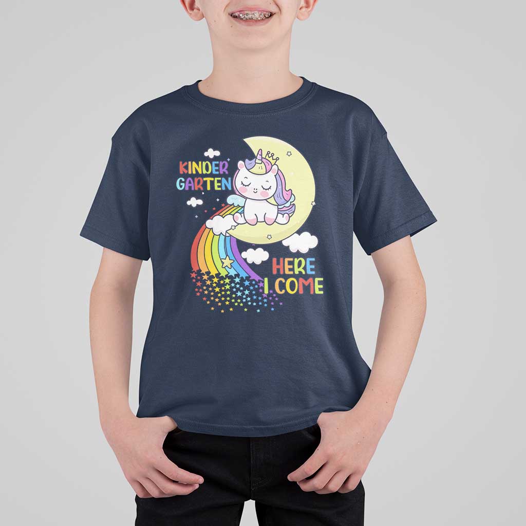 Kindergarten Here I come T Shirt For Kid Cute Unicorn Back To School - Wonder Print Shop