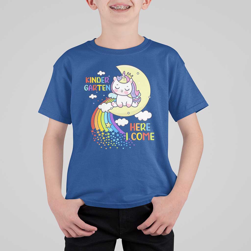 Kindergarten Here I come T Shirt For Kid Cute Unicorn Back To School - Wonder Print Shop