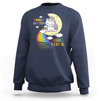 Kindergarten Here I come Sweatshirt Cute Unicorn Back To School - Wonder Print Shop