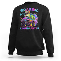 Roaring Into Kindergarten Sweatshirt Funny Dinosaur Monster Truck Back To School - Wonder Print Shop