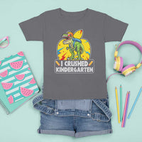 I Crushed Kindergarten Graduation Funny Dinosaur T Shirt For Kid - Wonder Print Shop