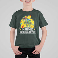 I Crushed Kindergarten Graduation Funny Dinosaur T Shirt For Kid - Wonder Print Shop