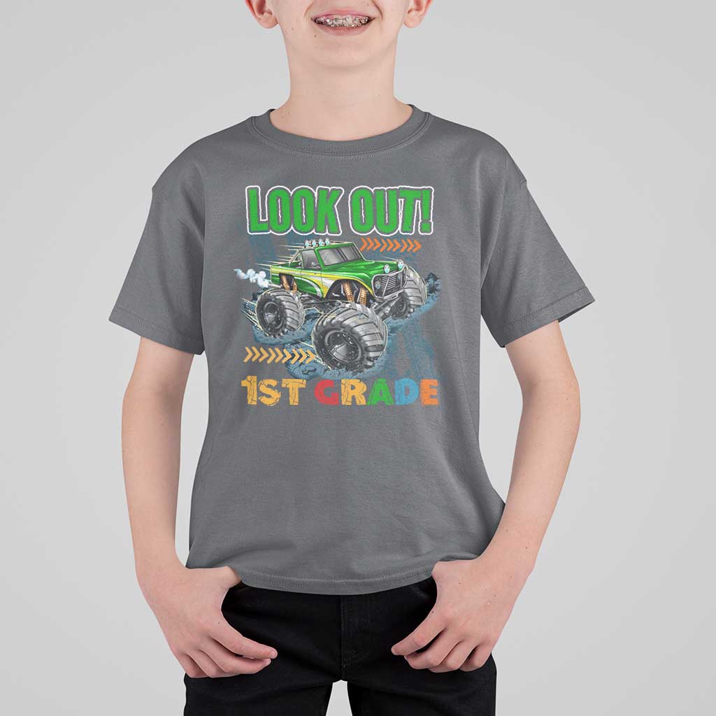 Look Out 1st Grade Monster Truck T Shirt For Kid - Wonder Print Shop