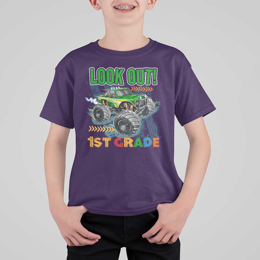 Look Out 1st Grade Monster Truck T Shirt For Kid - Wonder Print Shop
