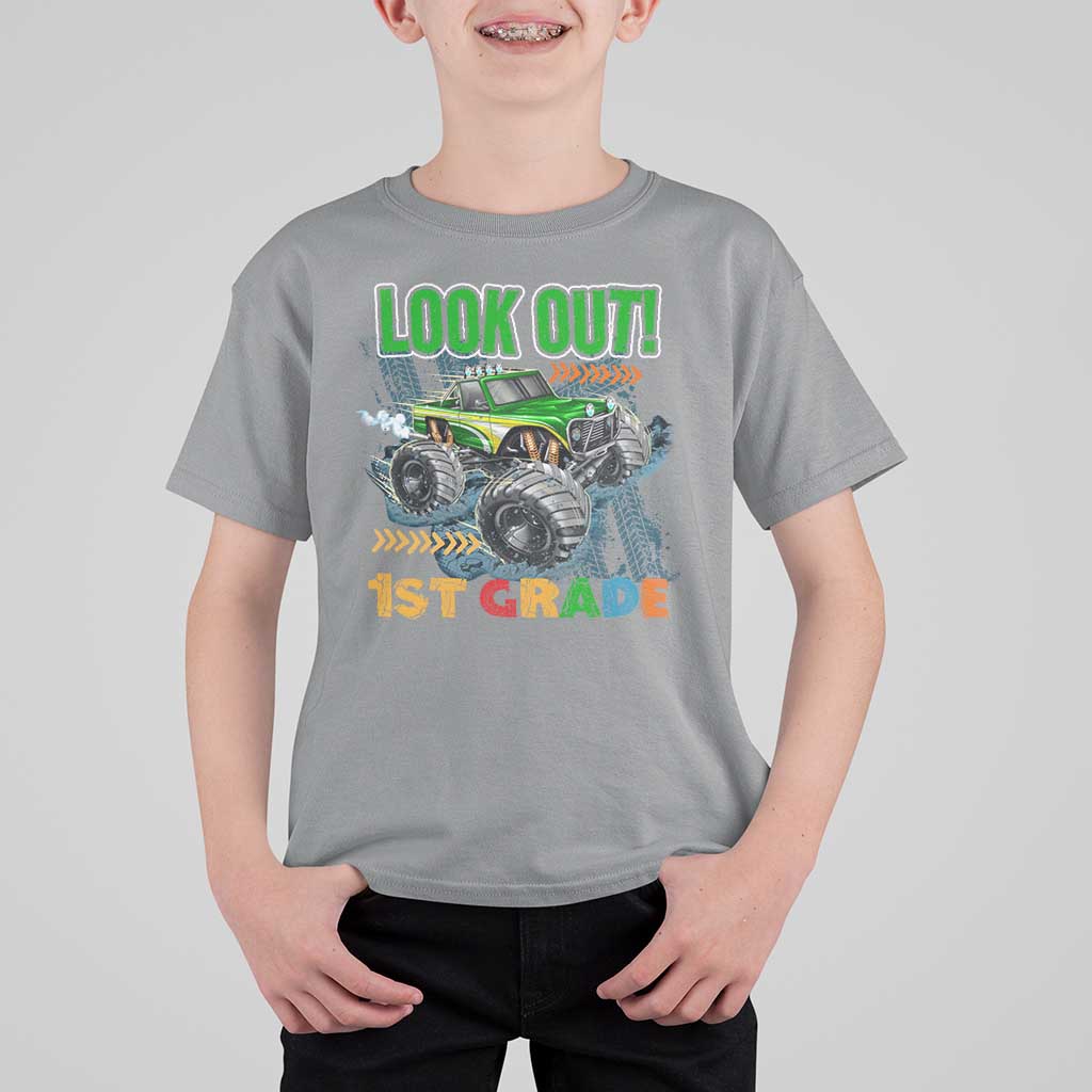 Look Out 1st Grade Monster Truck T Shirt For Kid - Wonder Print Shop