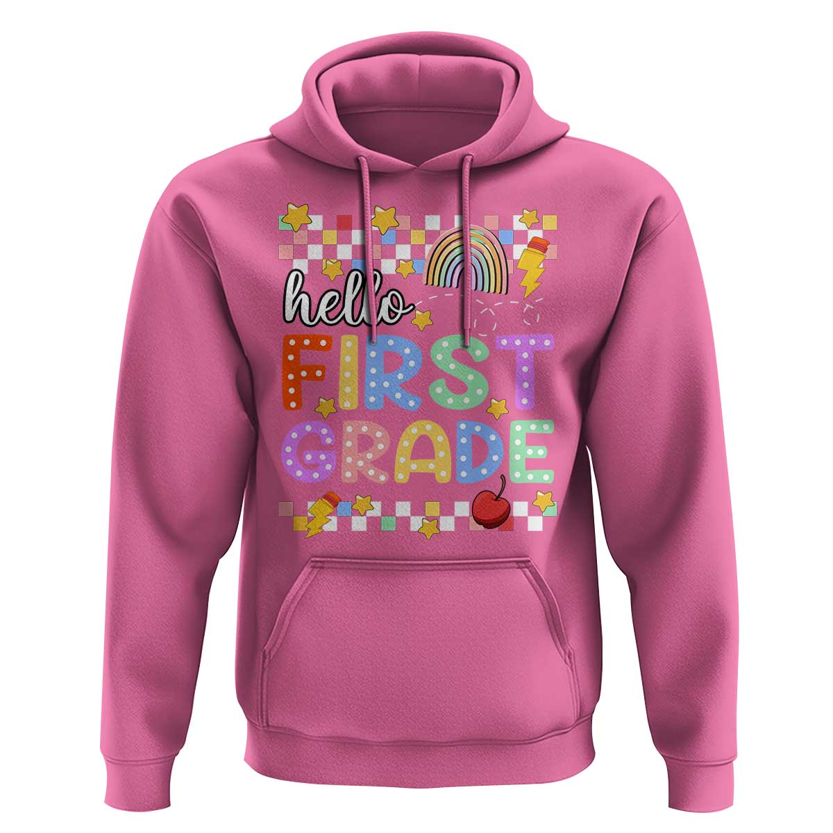 Hello First Grade Groovy Back To School Hoodie - Wonder Print Shop
