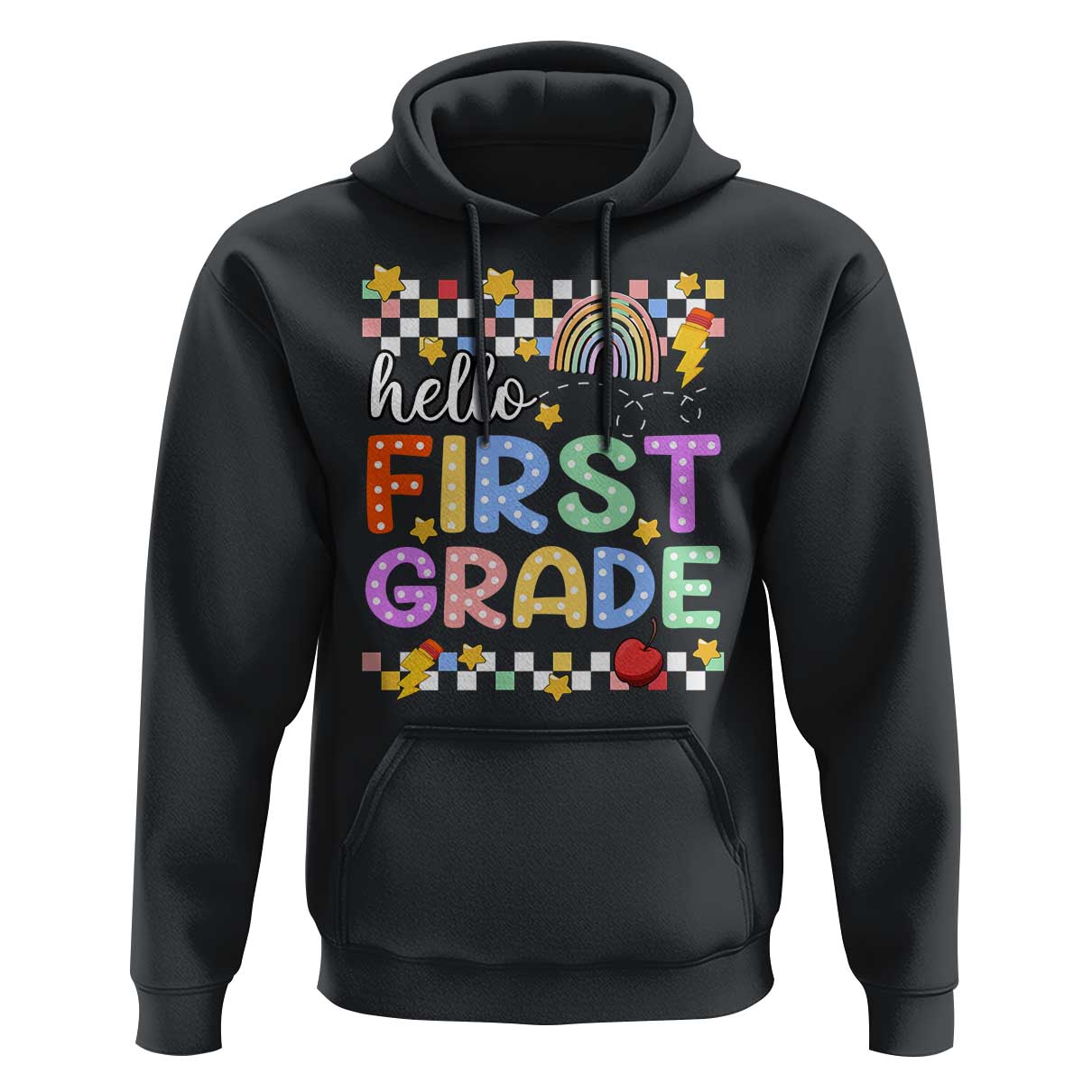Hello First Grade Groovy Back To School Hoodie - Wonder Print Shop