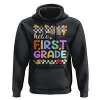 Hello First Grade Groovy Back To School Hoodie - Wonder Print Shop
