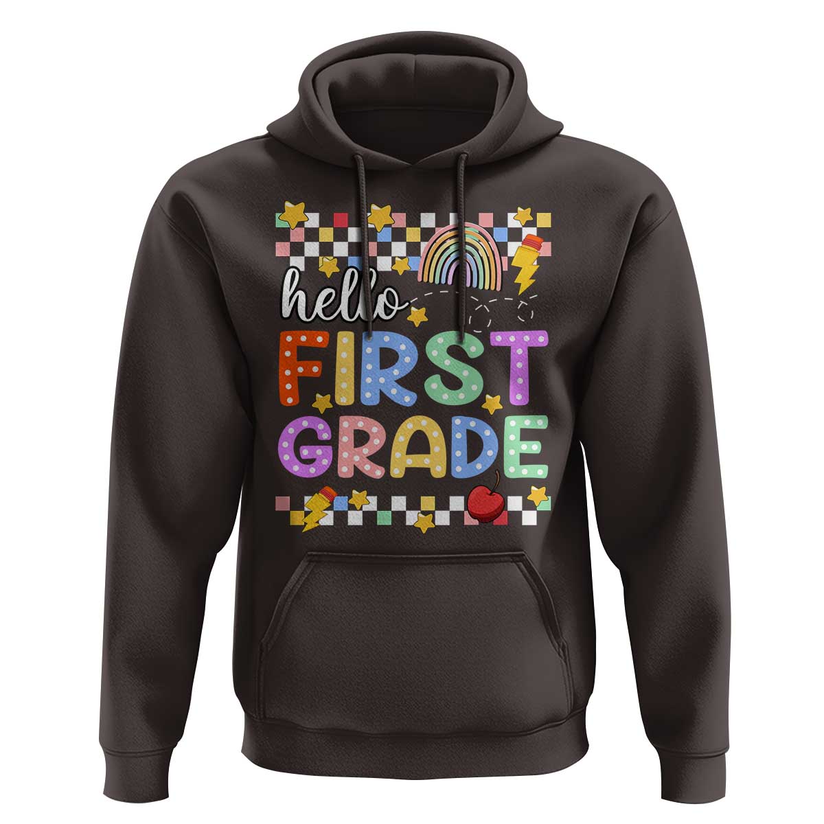 Hello First Grade Groovy Back To School Hoodie - Wonder Print Shop