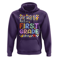 Hello First Grade Groovy Back To School Hoodie - Wonder Print Shop
