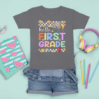 Hello First Grade Groovy Back To School T Shirt For Kid - Wonder Print Shop