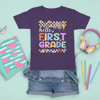 Hello First Grade Groovy Back To School T Shirt For Kid - Wonder Print Shop