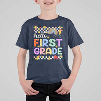 Hello First Grade Groovy Back To School T Shirt For Kid - Wonder Print Shop