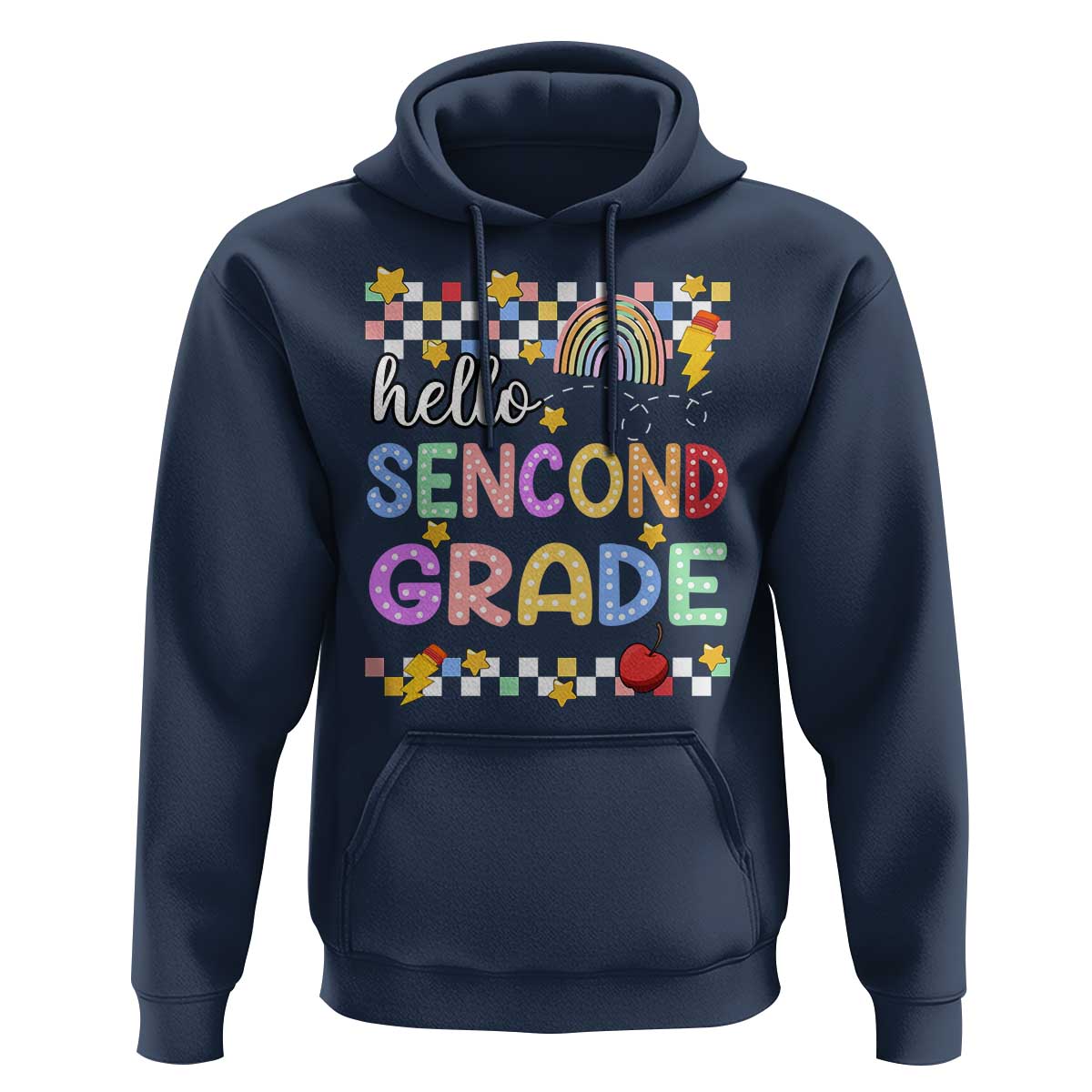 Hello Second Grade Groovy Back To School Hoodie - Wonder Print Shop