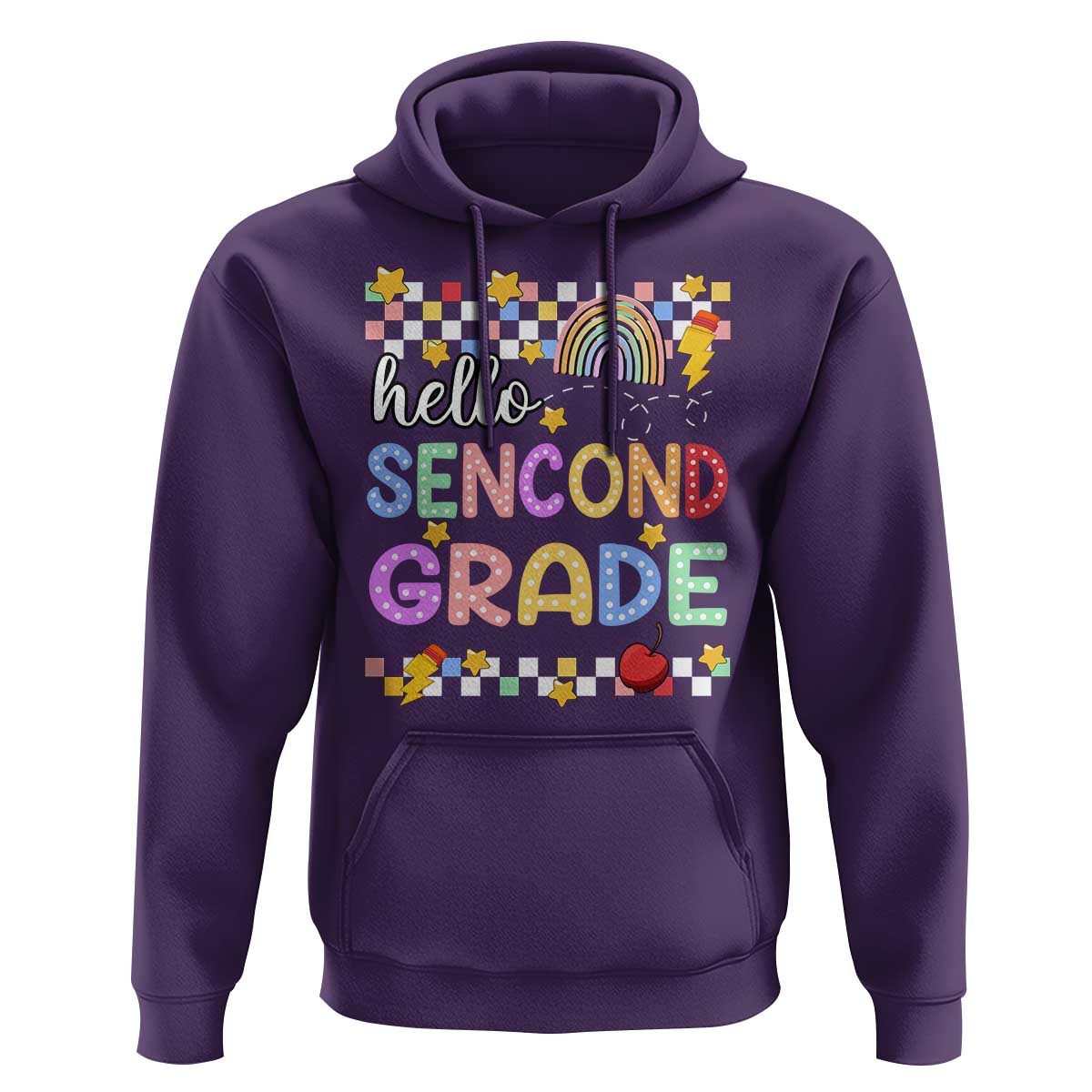 Hello Second Grade Groovy Back To School Hoodie - Wonder Print Shop