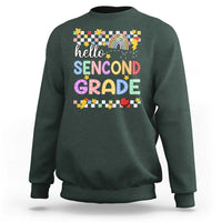 Hello Second Grade Groovy Back To School Sweatshirt - Wonder Print Shop