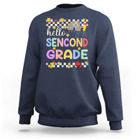 Hello Second Grade Groovy Back To School Sweatshirt - Wonder Print Shop