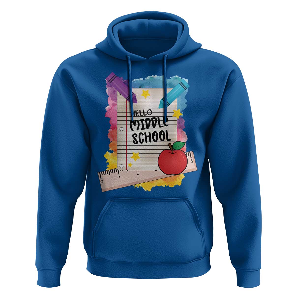 Hello Middle School Watercolor Back To School Hoodie - Wonder Print Shop