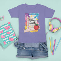 Hello Middle School Watercolor Back To School T Shirt For Kid - Wonder Print Shop