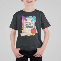 Hello Middle School Watercolor Back To School T Shirt For Kid - Wonder Print Shop
