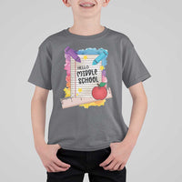 Hello Middle School Watercolor Back To School T Shirt For Kid - Wonder Print Shop