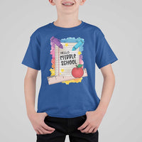 Hello Middle School Watercolor Back To School T Shirt For Kid - Wonder Print Shop