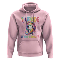Funny Back To School Unicorn Hoodie I'm Ready For 1st Grade But Is It Ready For Me - Wonder Print Shop