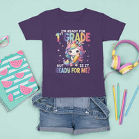 Funny Back To School Unicorn T Shirt For Kid I'm Ready For 1st Grade But Is It Ready For Me - Wonder Print Shop