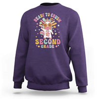 Funny Back To School Unicorn Sweatshirt Ready To Crush Second Grade Retro Groovy - Wonder Print Shop