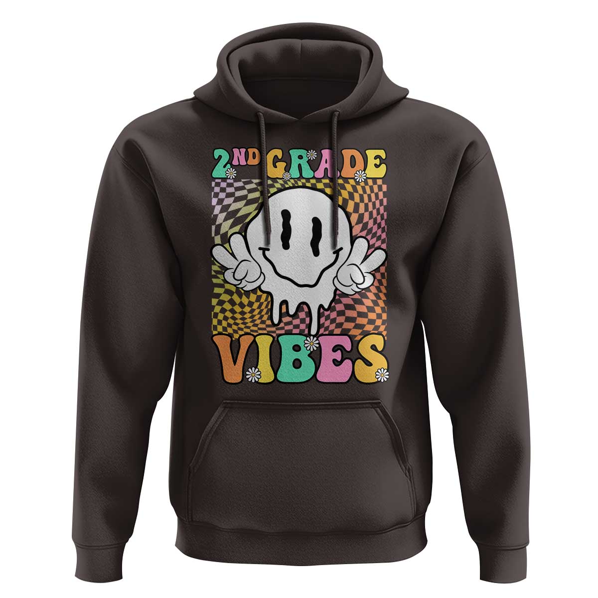 2nd Grade Vibes Hoodie Retro Groovy Back To School - Wonder Print Shop