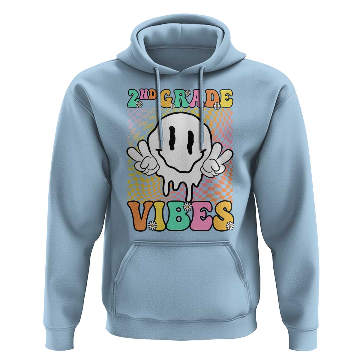 2nd Grade Vibes Hoodie Retro Groovy Back To School - Wonder Print Shop