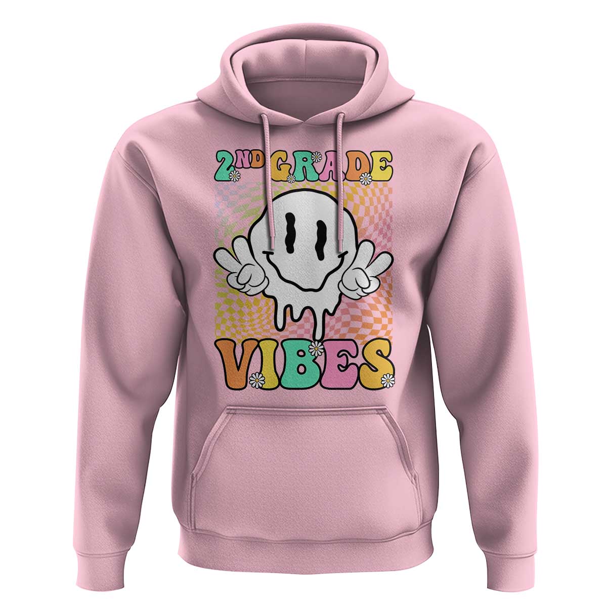 2nd Grade Vibes Hoodie Retro Groovy Back To School - Wonder Print Shop