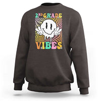 2nd Grade Vibes Sweatshirt Retro Groovy Back To School - Wonder Print Shop